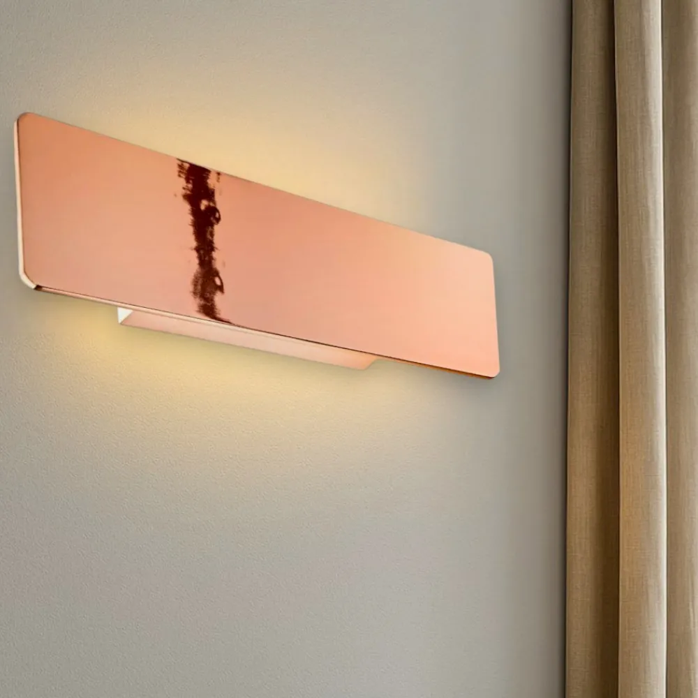 Applique Da Parete-Ideal Lux Zig zag ap1 d29 rame applique led 12,5w 3000k moderna