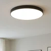 Plafoniere Moderne-Eglo Zubieta plafoniera rotonda nera 2700k a 6500k led 24w dimmerabile smart